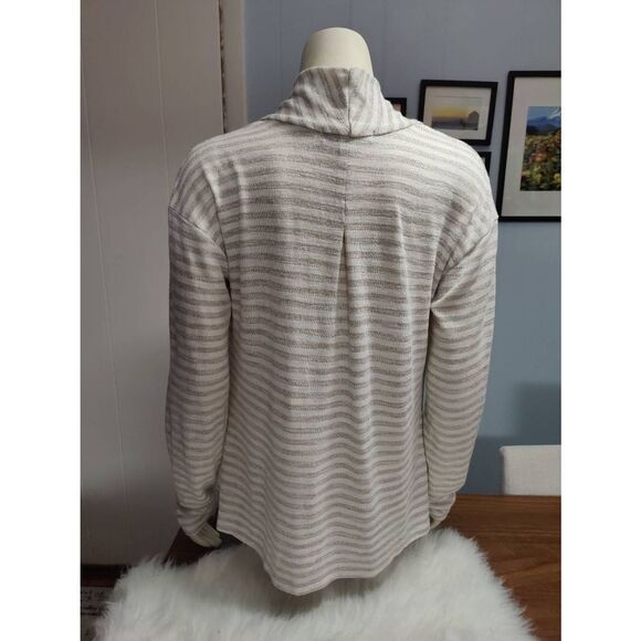 Sanctuary Draped Knot Long Sleeve Metallic Striped Sweater - Picture 3 of 5